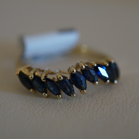 14KY Gold Genuine Sapphire Custom Made ring - Picture 1 of 6